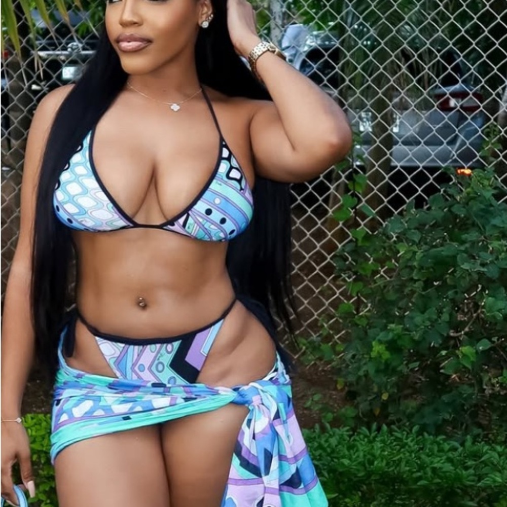Emilio Pucci Multicolor Bikini Set